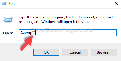 - Press Windows key + R to open the Run dialog box
- Type %temp% and press Enter